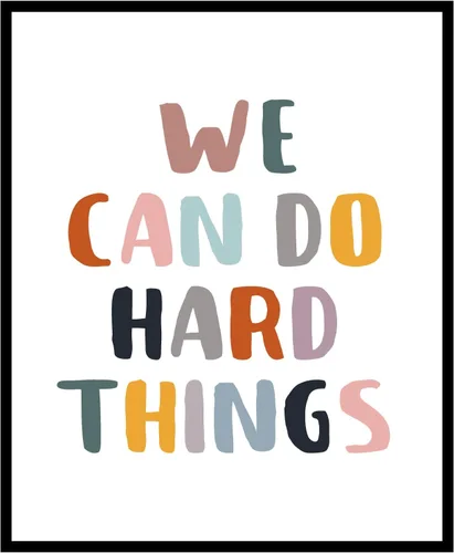 Vista 6 de WCDHOR We Can Do Hard Things, Classroom Wall Decor, Positive Quotes, Kids Affirmation, Kids Room Wall Art, Positive Classroom Print, Playroom Wall