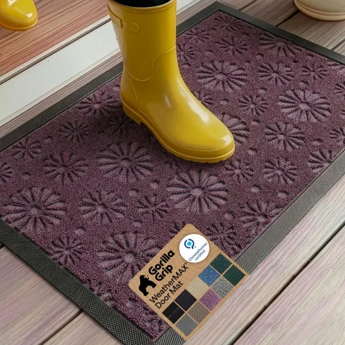 Vista 40 de Gorilla Grip - Tapete WeatherMax todo terreno 100% impermeable, caucho natural, resistente a manchas y decoloración, interior y exterior, fácil