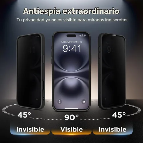 Vista 2 de GolbinBox - Funda magnética para iPhone 16 con botón de control de cámara, compatible con MagSafe, protección de cámara, protector de privacidad