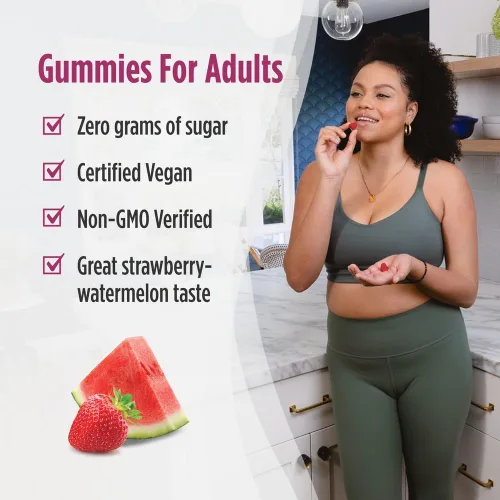 Vista 5 de Nordic Naturals Gomitas probióticas cero azúcar, sabor fresa y sandía, 40 gomitas - Apoya el bienestar digestivo y la salud inmunológica - Sin OMG