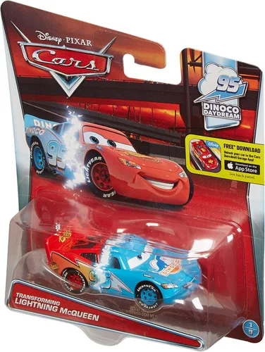 Vista 4 de Disney/Pixar Cars Vehículo fundido a presión de Rayo Mcqueen en transformación