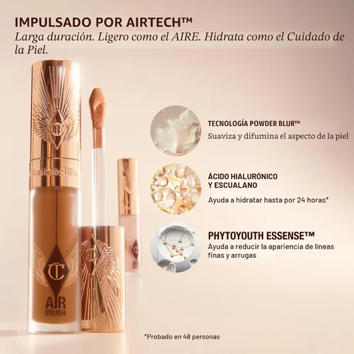 Vista 6 de Charlotte Tilbury AIRbrush Corrector de desenfoque impecable – Corrector para ojeras, manchas y más – Hidratante, cobertura completa con un acabado