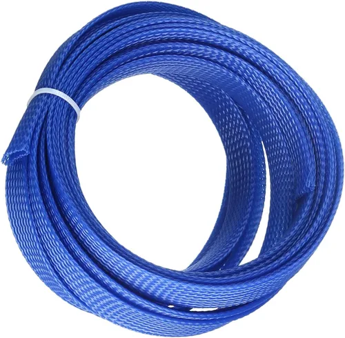 Vista 6 de Othmro Funda de cable trenzado expandible de PET de 16.4 pies, protector de cable flexible de 11/16 pulgadas, funda de organización de cables
