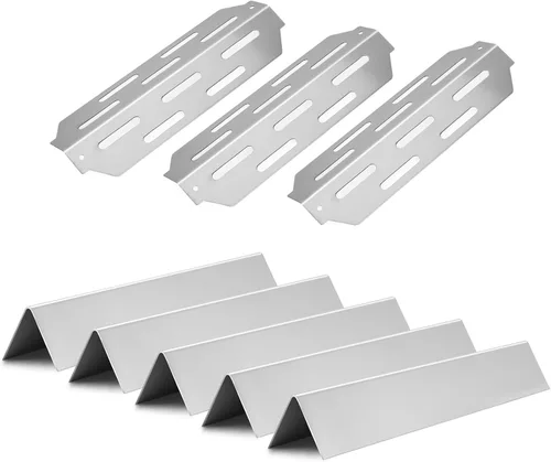 Vista 8 de GasSaf Barras aromatizantes de parrilla 17.5, deflector de calor para Weber Genesis Parts 310, barra de sabor para Weber Genesis 300 310 320 330