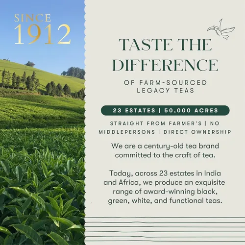 Vista 8 de Luxmi Estates Assam Gold Chai 100 gm Colección Signature India Té CTC Colección de té negro Antioxidantes Té Assam Valley Cardamomo
