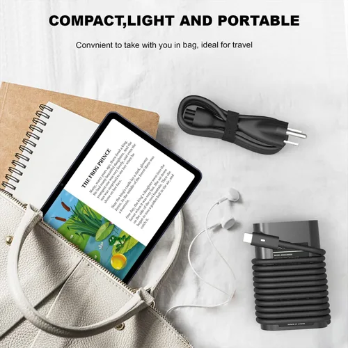 Vista 7 de Cargador de portátil USB C de 45 W para Dell XPS 13 9360 9365 9370 9380 9333 9310 9350 XPS 12 9250 Latitude 7275 7370 5175 5285 7390 5290 2 en 1