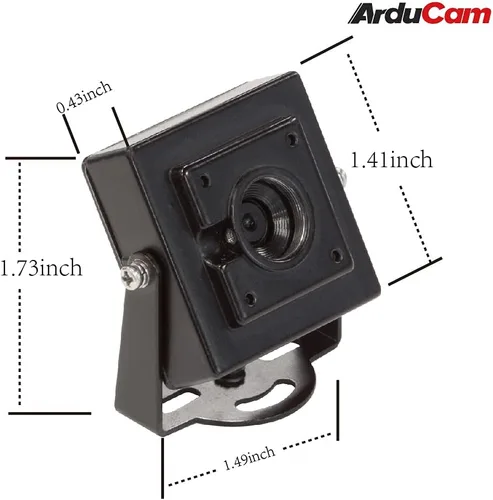 Vista 3 de Arducam Cámara USB de enfoque automático de 16 MP con mini funda de metal, 1/2.8 pulgadas IMX298 Mini UVC USB2.0 4K cámara web de video