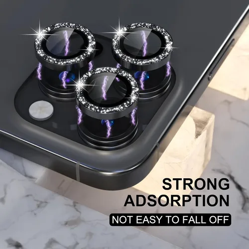 Vista 75 de Choiche Compatible para iPhone 16 Pro/iPhone 16 Pro Max Protector de Lente de Cámara, Vidrio Templado 9H Protector de Pantalla de Cubierta de Cámara