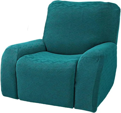 Vista 19 de vctops Fundas elásticas para sofá reclinable de 8 piezas, fundas de jacquard grande para sofá reclinable de 3 asientos, protector suave Blanco