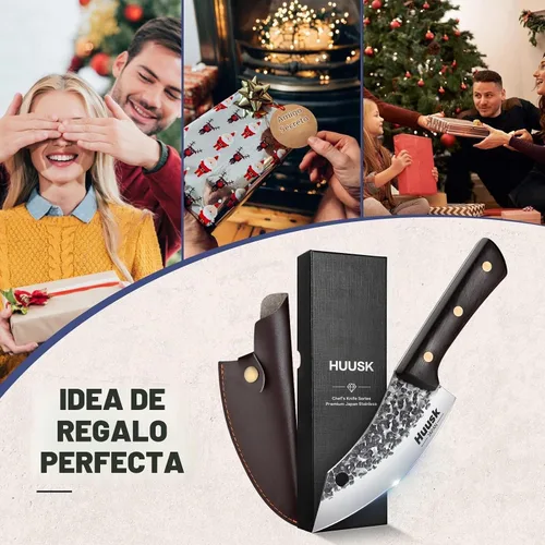 Vista 7 de Huusk Mini cuchillo japonés, cuchillos de carne pequeños con funda