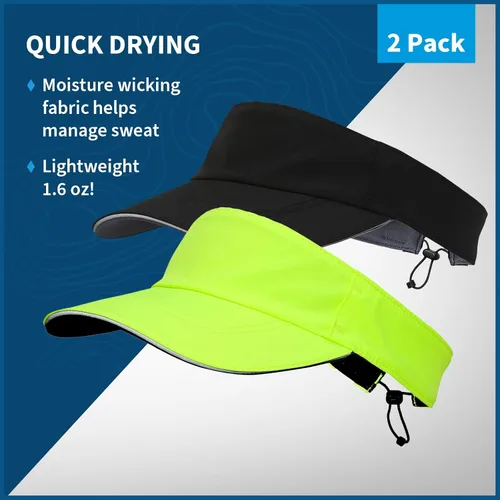 Vista 6 de TrailHeads Sombrero con visera solar para hombre, viseras de golf recicladas para hombre, visera de correr para tenis, deportes, entrenamientos