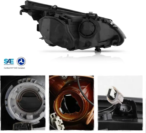 Vista 2 de AKKON - Par de faros delanteros con ajuste automático para BMW E60 E61 528/535/550/M5 OE 2008-2010