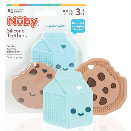 Vista 4 de Nuby Mordedor de cartón de leche de silicona - Más de 3 meses