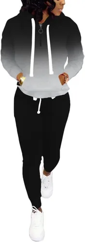 Vista 4 de Nimsruc Trajes de dos piezas para mujer, trajes de jogging casuales