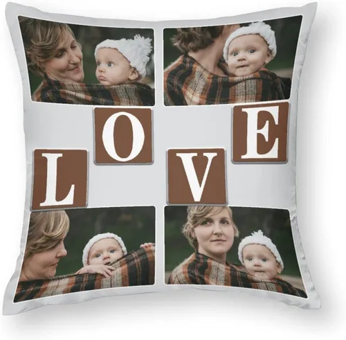 Vista 17 de Funda de almohada personalizada para fotos, regalos personalizados para fanáticos de los deportes para hombres, novios, fundas de cojín