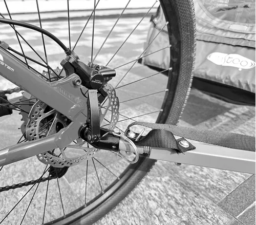 Vista 6 de Acoplador de remolque de bicicleta para empeine y Schwinn, enganche de repuesto en ángulo de codo