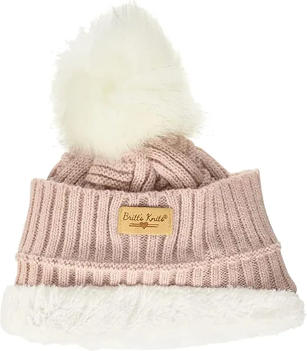 Vista 3 de Britt's Knits Sombrero de punto forrado de felpa con pompón para mujer