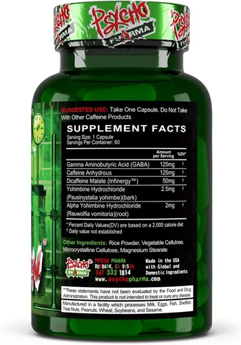Vista 3 de Psycho Pharma Far Beyond Driven, para aumentar la energía para quemar con un enfoque mejorado, estado de ánimo positivo.