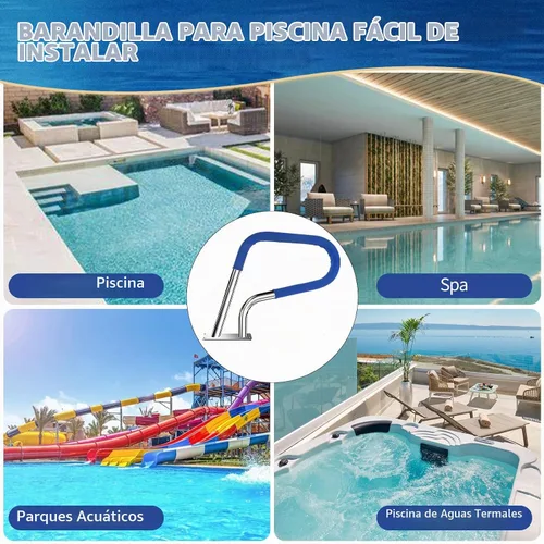Vista 7 de Barandilla de piscina enterrada de 30x22 con cubierta, barandilla de piscina 304SS para piscina