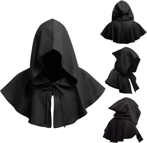 Vista 3 de Máscara de chico tímido con capa, 2 piezas, disfraz de anime de sueño blanco para Halloween, accesorios de accesorios de cosplay