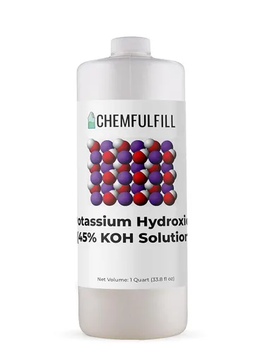 Vista 4 de Hidróxido de potasio Chemfulfill 45% – (KOH 45%) (5 galones (640 fl oz))