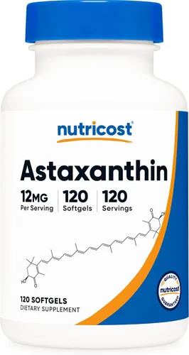 Vista 8 de Nutricost Astaxantina 12 mg, 30 cápsulas blandas, sin OMG y sin gluten