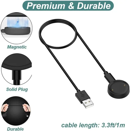 Vista 4 de Cargador para reloj inteligente Amazfit Bip 6 / Active 2 (3.3 pies/3.3 ft)
