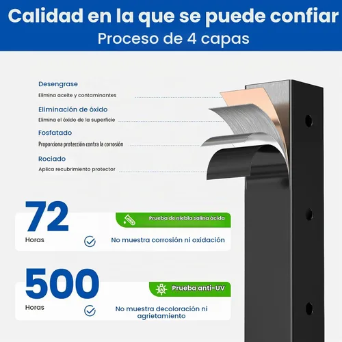 Vista 3 de Muzata Paquete de 4 soportes modulares para montaje en superficie de poste