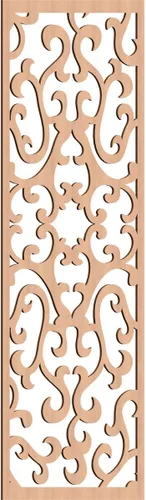 Vista 92 de 9 3/8 pulgadas de ancho x 24 3/8 pulgadas de alto x 1/4 de alto Smithfield paneles de pared de madera con calado, abedul