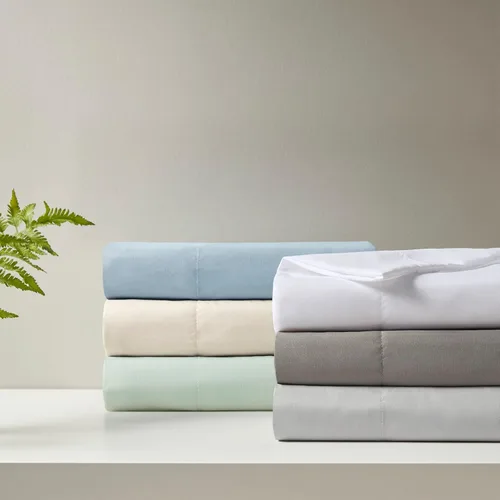 Vista 6 de Sleep Philosophy Smart Cool - Juego de sábanas refrescantes de 3 piezas de microfibra transpirable que absorbe la humedad, tamaño individual