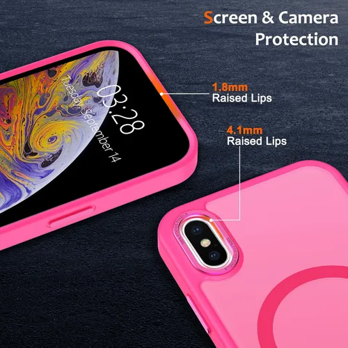 Vista 97 de Anuck - Funda magnética para iPhone 11 compatible con MagSafe, carcasa trasera mate translúcida dura, borde de TPU, delgada, resistente a impactos