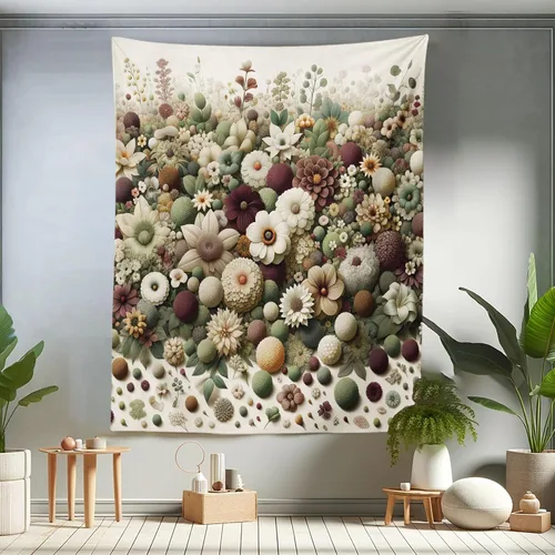 Vista 144 de Ambesonne Tapiz de hongos, atmósfera psicodélica, escena astral estrellada con motivos orientales trippy, decoración de tela para colgar en la pared
