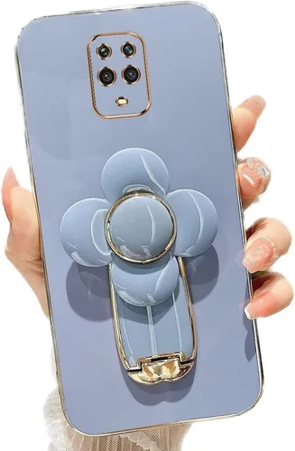 Vista 60 de Miagon - Funda con soporte para Xiaomi Redmi A1, galvanizado suave TPU protector delgado a prueba de golpes con molinete giratorio soporte de flores