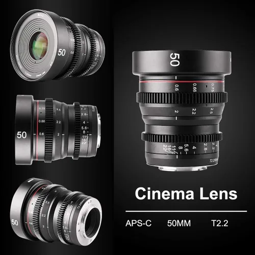Vista 4 de Meike 1.969 in T2.2 Mini enfoque manual gran angular lente de cine para M43 Micro cuatro tercios MFT montaje cámaras BMPCC 4K Z CAM E2