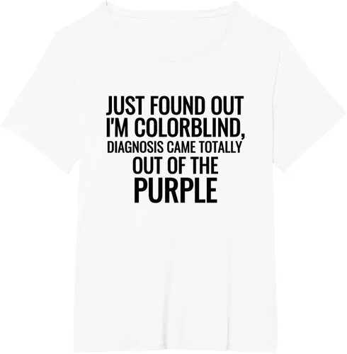 Vista 88 de Camiseta divertida de broma de daltonismo con diagnóstico humorístico