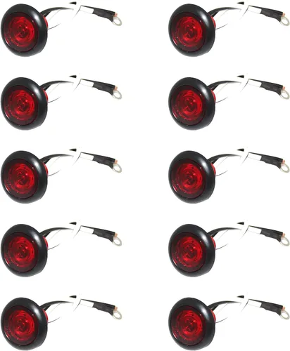 Vista 10 de MAXXHAUL 50570 - 10 luces LED de 3/4 pulgadas redondas de espacio libre y marcador lateral ámbar para caravanas de 12 V CC, remolques, caravanas