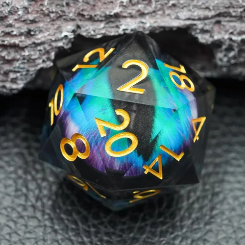 Vista 17 de Dados de mazmorras y dragones D20,3.346 in Dragon Eye D20,Dados de núcleo líquido para TTRPG