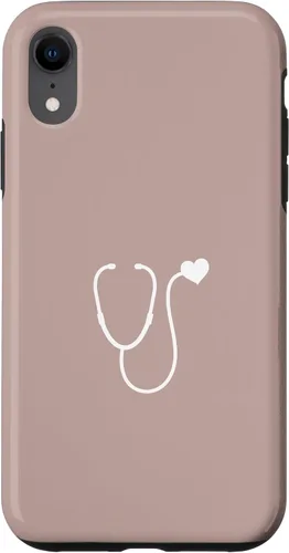 Vista 25 de Pink Taupe - Funda con estetoscopio de corazón para enfermera o doctor para iPhone 17