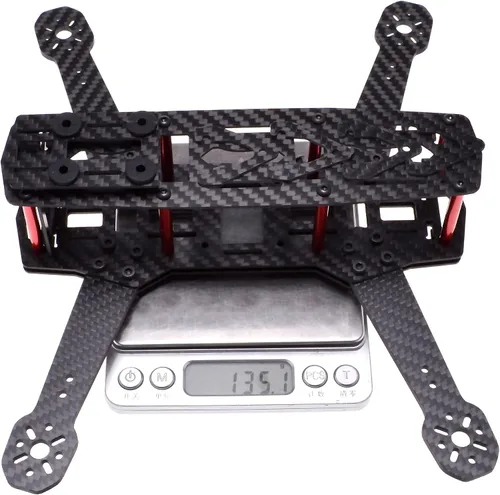 Vista 4 de Readytosky FPV Racing Drone Frame 5 pulgadas Fibra de Carbono Quadcopter Frame Kit con 0.157 in FPV Frame Arms+Lipo Batería Correa