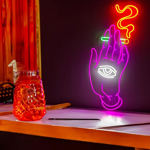 Vista 4 de Letreros de neón para decoración de pared, letreros luminosos para dormitorio, sala de juegos, fiesta, club, caja de baterías o alimentado por USB