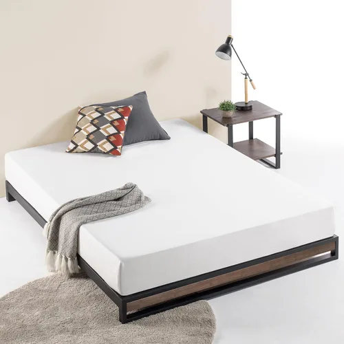 Vista 16 de Zinus Suzanne - Cama de plataforma de 6 pulgadas sin cabecero, Acero Madera Contrachapado, Marrón