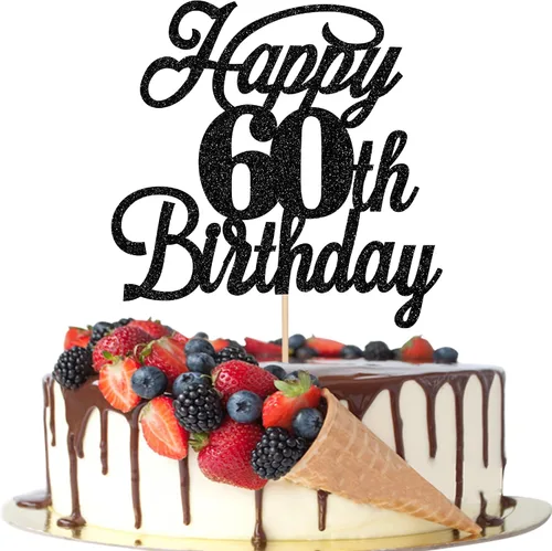 Vista 9 de Rsstarxi 1 paquete de decoración para tarta de cumpleaños 8 con purpurina negra de 8 años y fabulosos saludos a 8 años de edad, para celebrar el 8º
