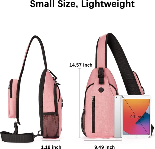 Vista 4 de BOSTANTEN Bolsa tipo bandolera, mochila cruzada con RFID, bolsa de hombro para hombres y mujeres, viajes, senderismo, casual