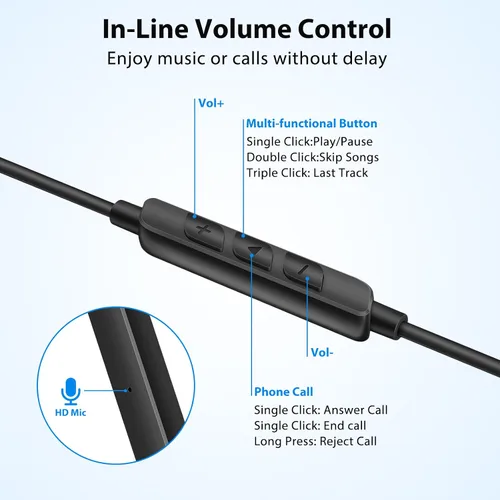 Vista 6 de APETOO Auriculares USB C con micrófono de gancho y control de volumen, auriculares con cable de entrenamiento tipo C, sonido estéreo de alta