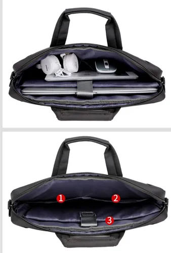 Vista 3 de Bolsa de transporte para monitor de dibujo con bandolera grande impermeable con guante de artista para Huion GT-156HD V2 Wacom Cintiq 16 DTK1660