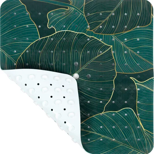 Vista 9 de Tapete de baño turquesa antideslizante de 40 x 16 pulgadas, extra largo, antideslizante, para bañera, tapete moderno de arte abstracto, tapete
