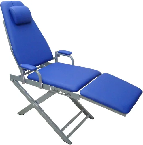 Vista 3 de Por~Mesa Plegable Mo~Bile Ch~air con lámpara y Tr~ay + Wa~ste Lavabo Azul
