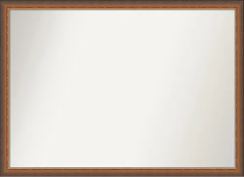 Vista 284 de Amanti Art Espejo de baño de bronce para sobre fregadero, 29 x 19 pulgadas, espejo rectangular de bronce antiguo, marco de madera tradicional