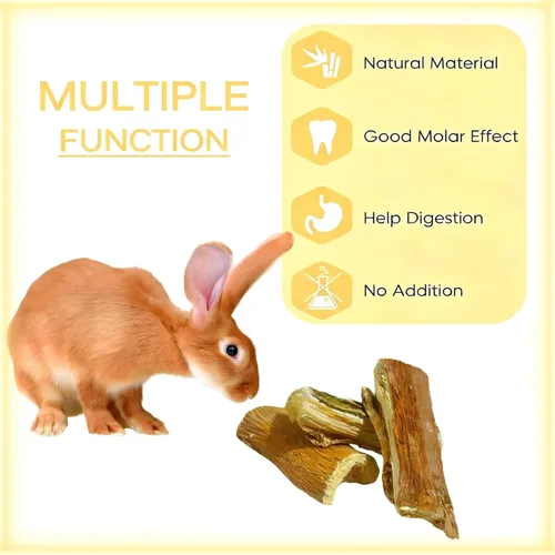 Vista 4 de Rabbit Chew Toys,Natural Papaya Chew Sticks for Chinchilla Bunny