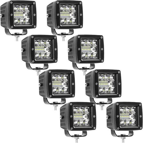 Vista 10 de Barra de luz LED cúbica de 3 pulgadas, 36W, combo de foco y inundación, luces de conducción todoterreno para camioneta, barco, RZR, ATV, UTE, UTV